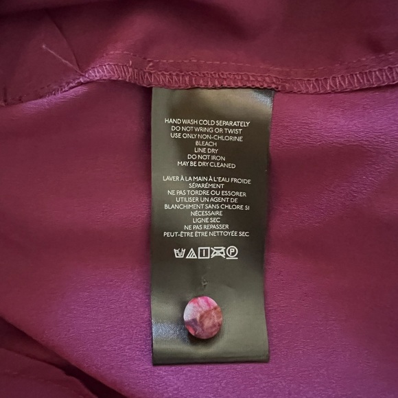 NWT Anthropologie Organza Blouse Purple Motiff Sz XXS - Picture 13 of 13